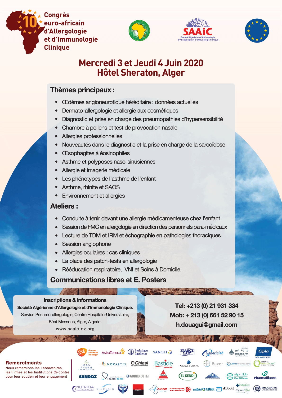 10ème Congrès Euro-Africain d'Allergologie et d'Immunologie Clinique 